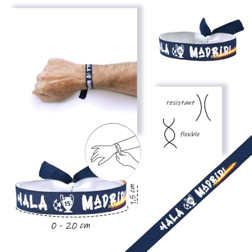 BDM - Pulsera Real Madrid Merengue de Tela Ajustable - Modelo 3 - Image 2