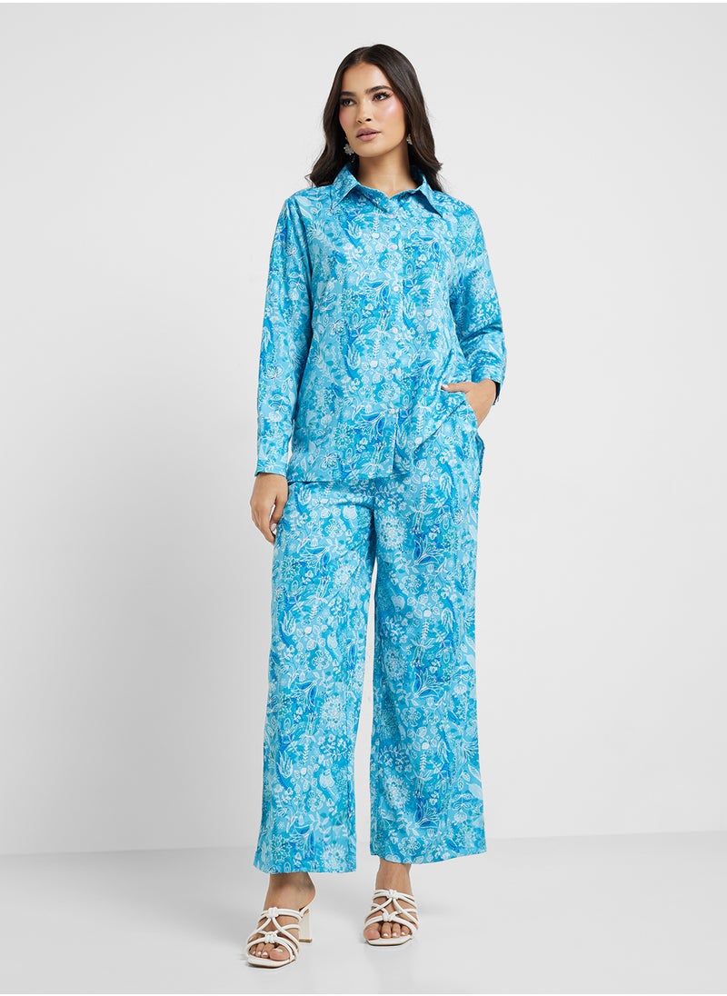 ELLA Printed Top & Pant Set  - Image 1