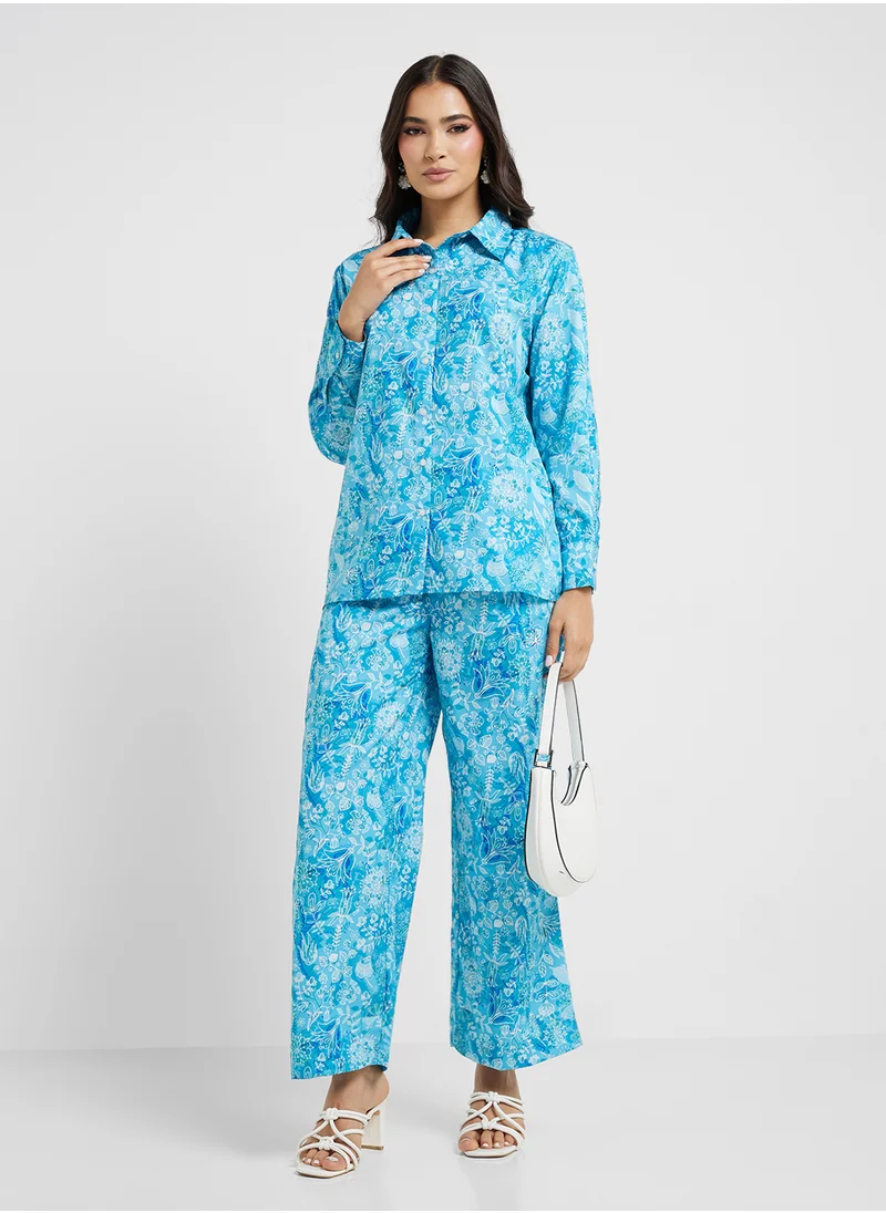 ELLA Printed Top & Pant Set