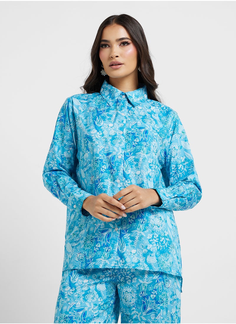 ELLA Printed Top & Pant Set  - Image 3