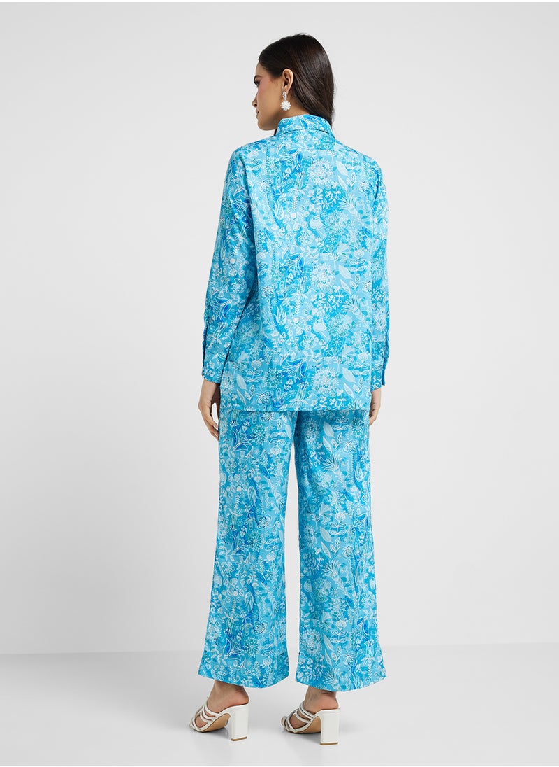 ELLA Printed Top & Pant Set  - Image 2