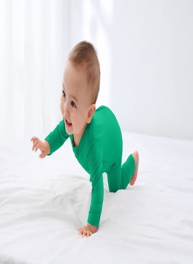 GUISBY Rayon Footless Pajamas, Baby Boy Girls Toddler Long Sleeve with 2 Way Zipper 4 Piece Sets Sleeper 3-6 Months - Image 5