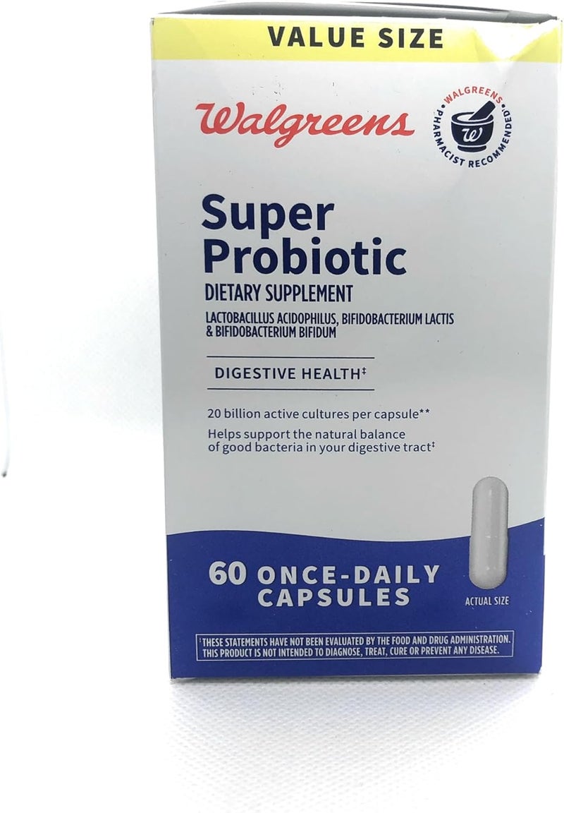 Walgreens ATAZUA Walgreens Super Probiotic Digestive Support Capsules 60 ea - Image 1