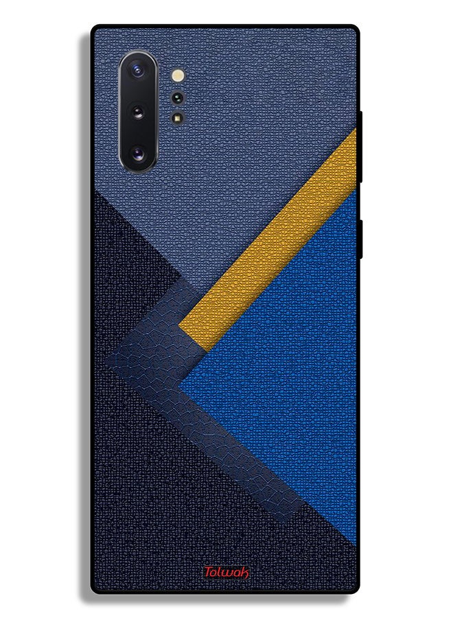 Tolwak Samsung Galaxy Note 10 Plus Protective Case Cover Triangles Leather Shades Pattern - Image 2