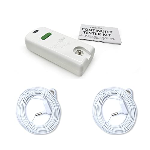 HUNAIGEE Grounding Continuity Tester Kit with 2 x 15ft Grounding Cords for Grounded Sheets Use to Test Effectiveness of Earth Connected Products Mats,Pads,Wrist Bands,Blankets,Pillow Case - Image 1
