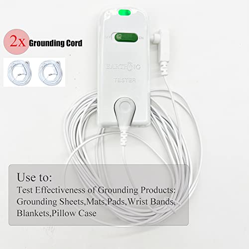 HUNAIGEE Grounding Continuity Tester Kit with 2 x 15ft Grounding Cords for Grounded Sheets Use to Test Effectiveness of Earth Connected Products Mats,Pads,Wrist Bands,Blankets,Pillow Case - Image 2