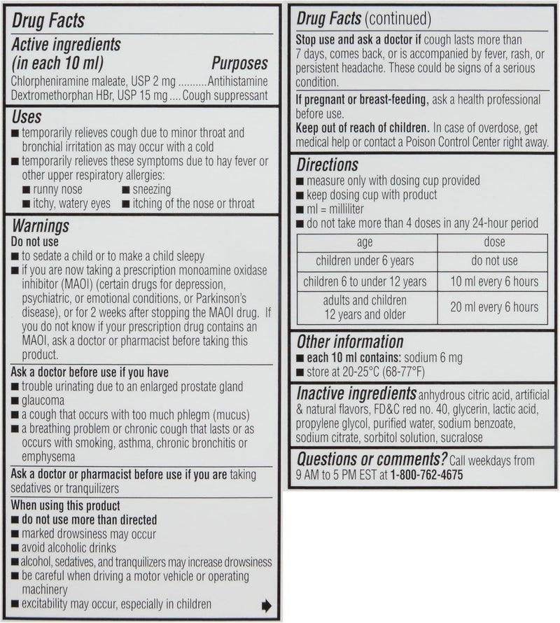 Robitussin Childrens LongActing Cough and Cold Medicine for Kids Fruit Punch Flavor  4 Fl Oz Bottle Pack of 3 - Image 4