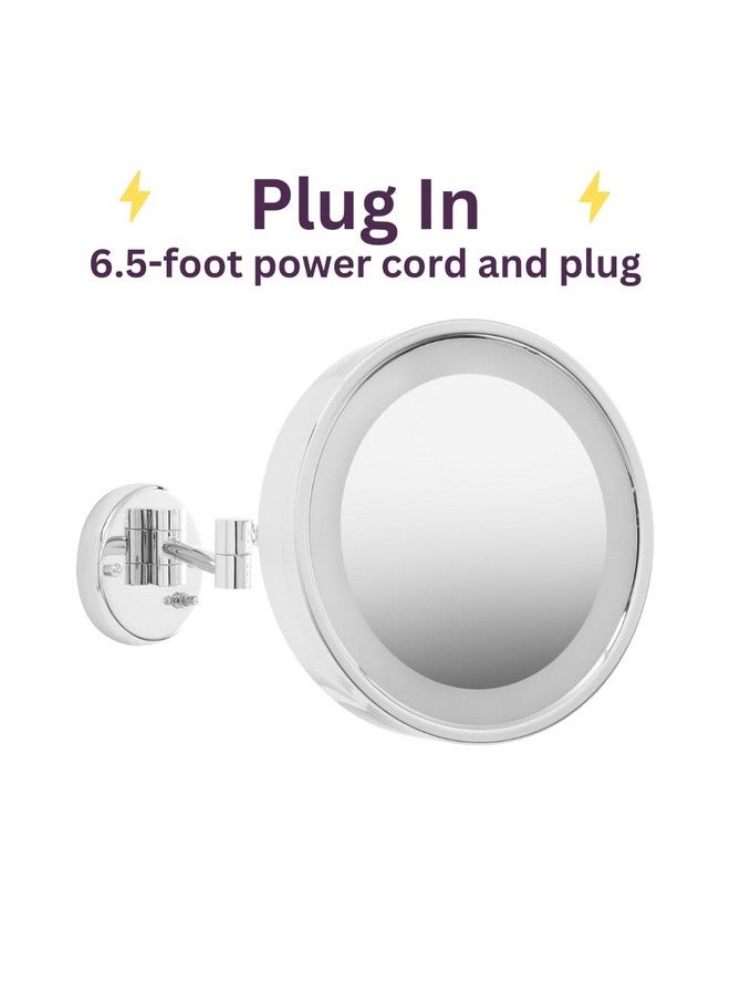 جيردون مرآة مكياج مثبتة على الحائط مقاس 9.75 بوصة مع تكبير 3X وملحقات حائط بطول 15 بوصة طراز مرآة بلمسة نهائية من الكروم طراز Hl7Cf - Image 2