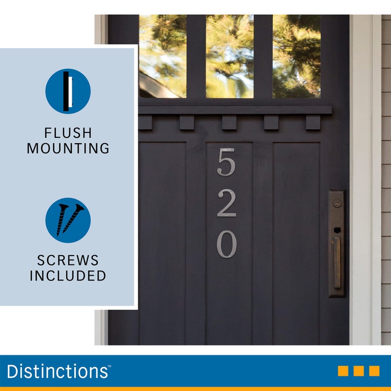 Hillman Distinctions by Hillman 843328 4-Inch Brushed Nickel Flush-Mount House Number 8, 1 Count (Pack of 1) - Image 5