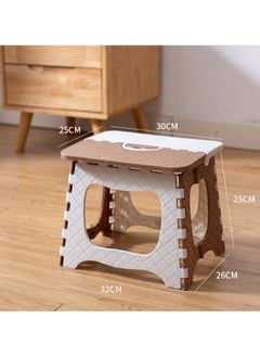 Generic Portable Home Outdoor Folding Stool, Khaki  - Image 1