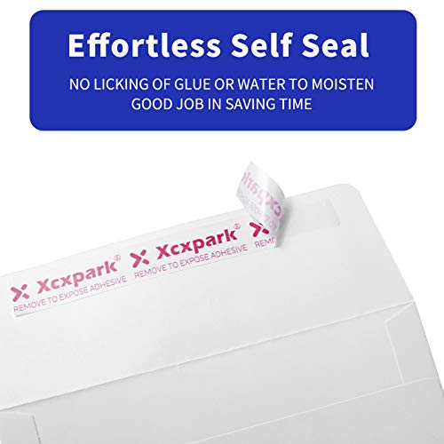 Xxcxpark 100 Qty Printable A7 Invitation Envelopes 5.25X7.25 inches Cards, Self Seal 120GSM white Paper Envelopes for Invitations, Papers, Photos, Documents, Wedding, Baby Shower, Easy to Seal Peel - Image 4