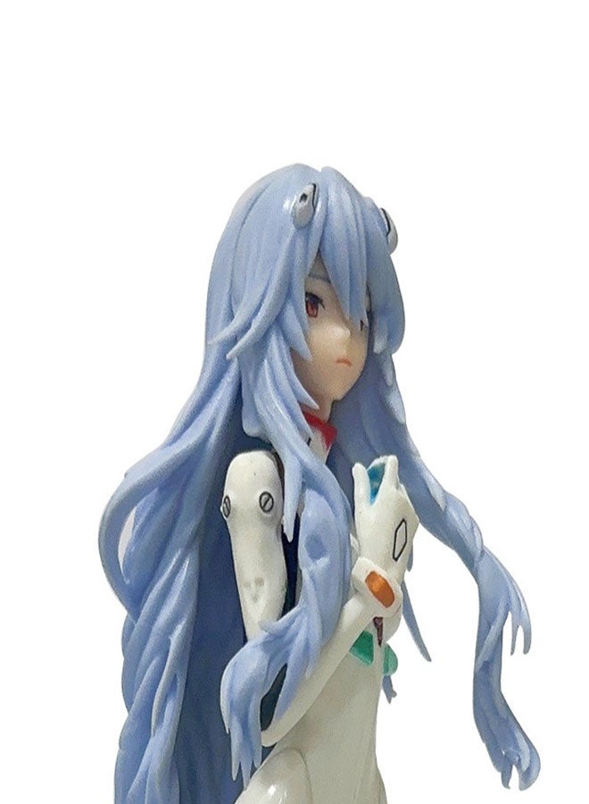 هالامودو إيفانجيليون واقف في مهبل أنيق مع شعر طويل يتدفق، معركة -موقف ريه أيانامي 22 سم هدية الشكل مكتب ديكور - Image 4