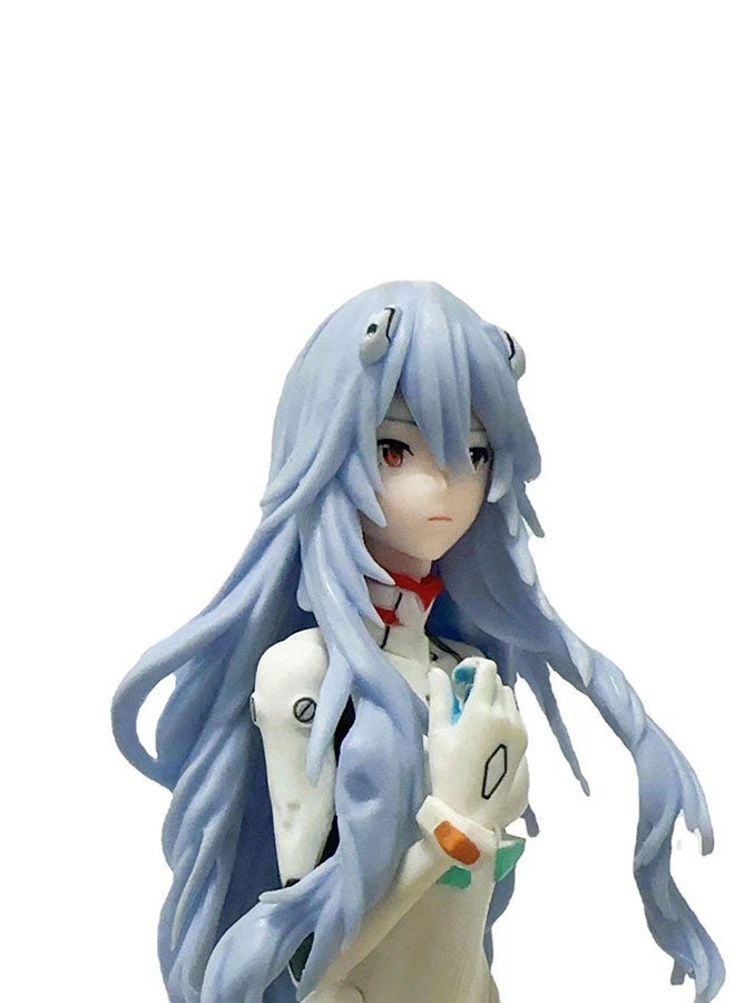 هالامودو إيفانجيليون واقف في مهبل أنيق مع شعر طويل يتدفق، معركة -موقف ريه أيانامي 22 سم هدية الشكل مكتب ديكور - Image 1