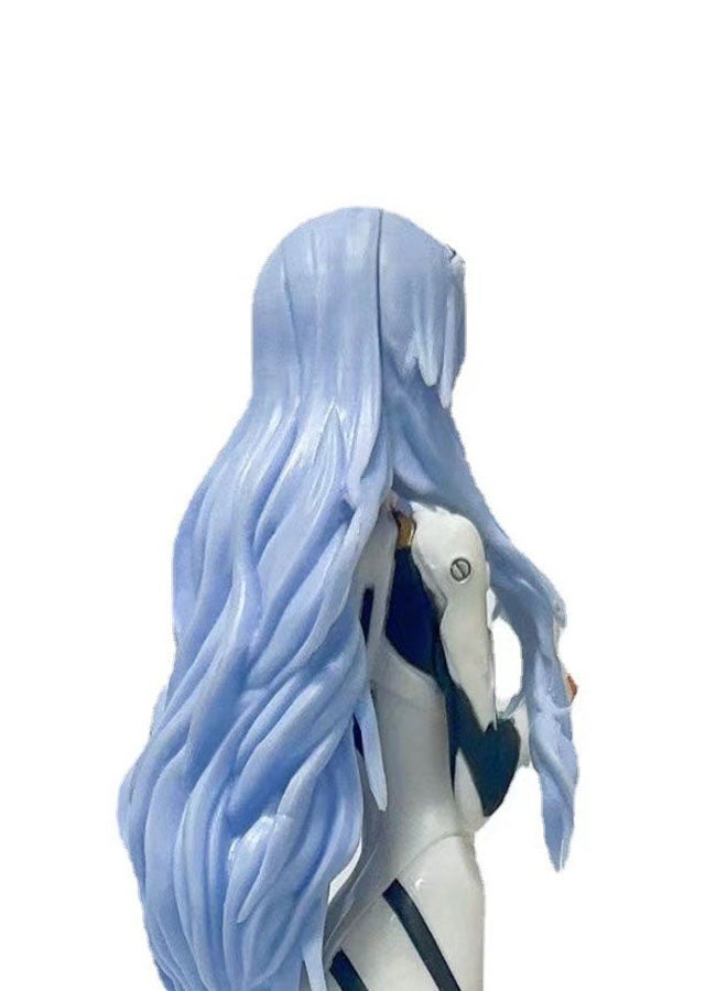هالامودو إيفانجيليون واقف في مهبل أنيق مع شعر طويل يتدفق، معركة -موقف ريه أيانامي 22 سم هدية الشكل مكتب ديكور - Image 3