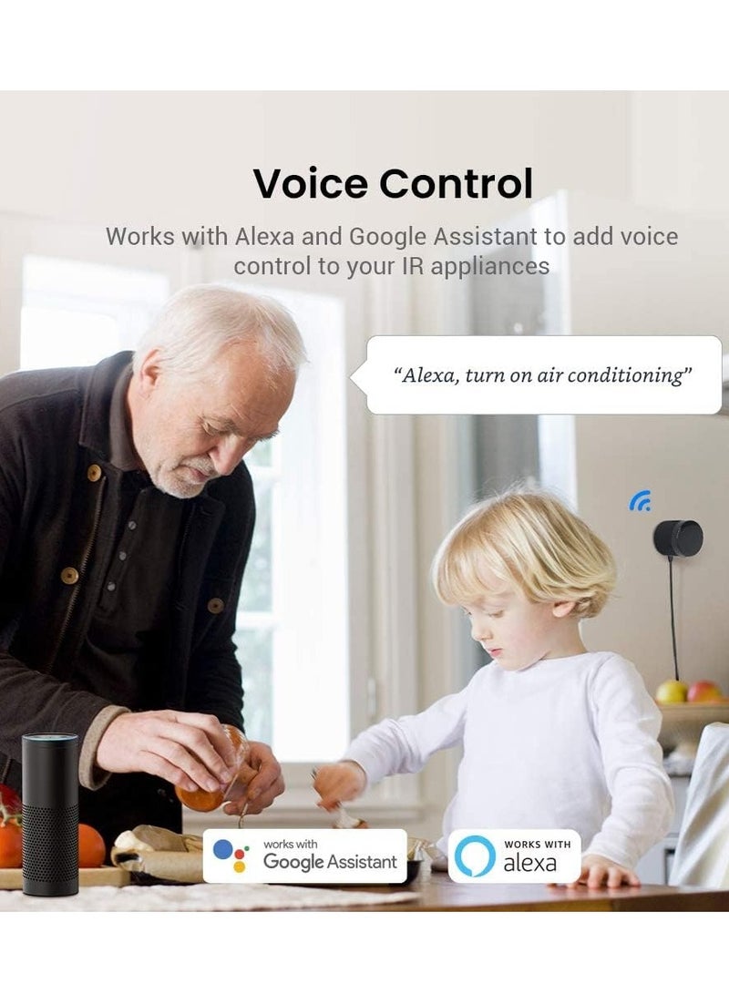 Broadlink RM4mini محور التحكم الذكي مع كابل المستشعر - جهاز إرسال الأشعة تحت الحمراء WiFi لجهاز التحكم عن بعد للتلفاز، وحدة تحكم ذكية للمكيف، يعمل مع أليكسا/جوجل هوم/IFTTT - Image 4