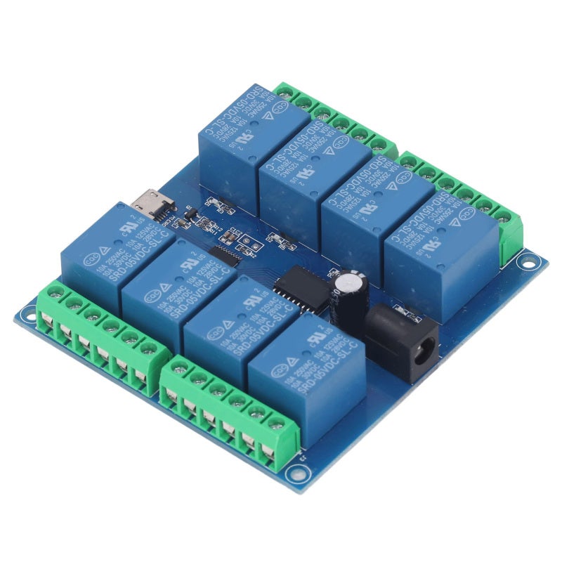songle 8-Channel USB Relay Module Plug-and-Play No Driver Required - Overcurrent Protection Stable Serial Control for Computer Automation - Image 5