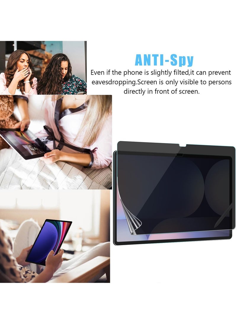 واقي شاشة Samsung Tab S11 Ultra للخصوصية 14.6 بوصة 360 درجة فيلم خصوصية رباعي الجوانب واقي شاشة مضاد للوهج وبصمات الأصابع - Image 3