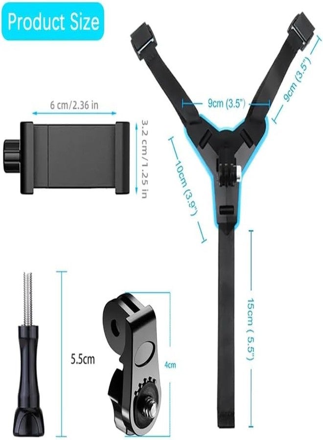 XGMO Chin Mount Holder Integrated Motorcycle Helmet Belt Accessory Compatible with GoPro Hero 10/9/8/7/6/5/4/3,Insta 360,SJCAM, DJI Osmo & Other Action Cameras - Image 2