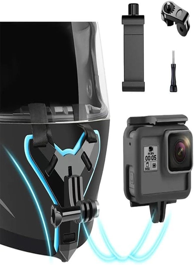 XGMO Chin Mount Holder Integrated Motorcycle Helmet Belt Accessory Compatible with GoPro Hero 10/9/8/7/6/5/4/3,Insta 360,SJCAM, DJI Osmo & Other Action Cameras - Image 5