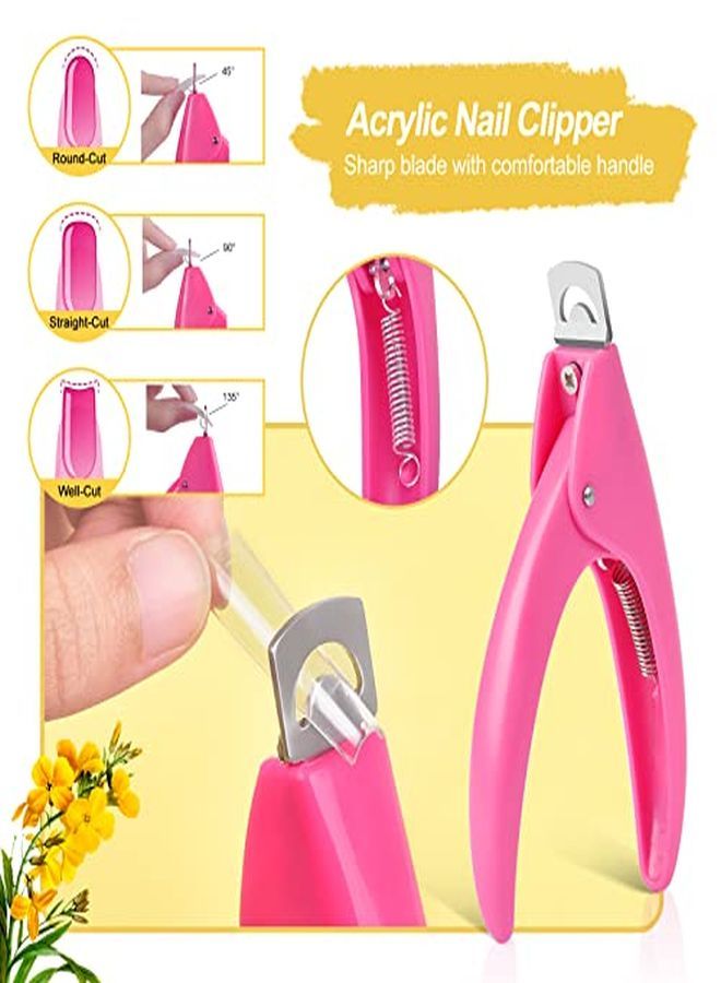 MORGLES Nail Tips Morgles 240Pcs Extra Long Nail Tips Clear Acrylic Nail Tips Ballerina Coffin False Nail Tip Half Cover Coffin Fake Nail Tips With Glues Nail Clipper Files For Nail Salon Home12 Sizes - Image 5