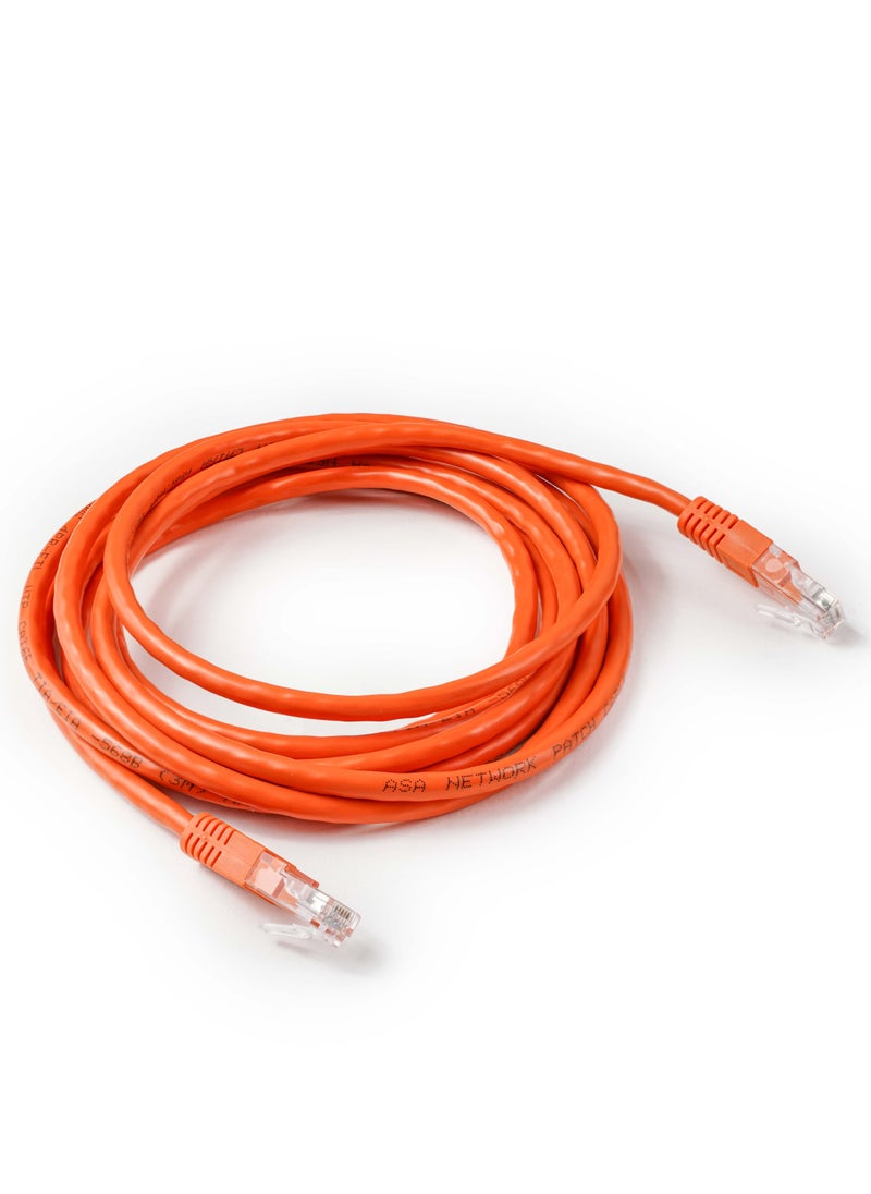 ASA CAT 6 Patch Cord Ethernet Cable 0.5 Meter Orange  - Image 1