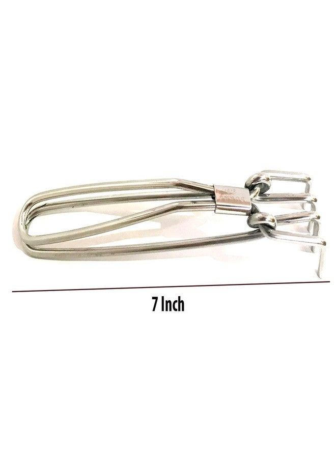 GD Kitchen Pakkad Stainless Steel Tong Food Serving Tongs Pakkad Stainless Steel Wire Tong Pakkad Tong Wire Tong Kitchen Tong Food Serving Tong Size 7 Inch - Image 2