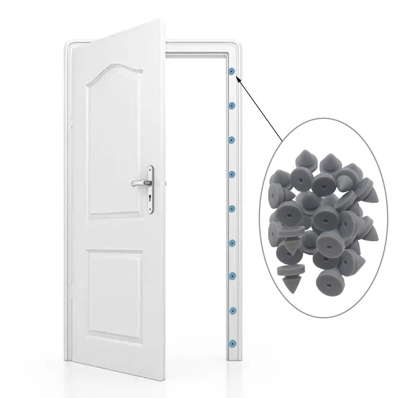 KFZDCG 100 Pcs Rubber Door Silencer, Metal Door Anti Collision Silencer Heavy Duty Rubber Hinge Outlet Door Silencer 1/2 Inch Diameter for Metal Frame - Image 3
