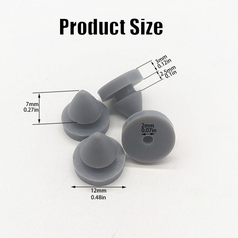 KFZDCG 100 Pcs Rubber Door Silencer, Metal Door Anti Collision Silencer Heavy Duty Rubber Hinge Outlet Door Silencer 1/2 Inch Diameter for Metal Frame - Image 2