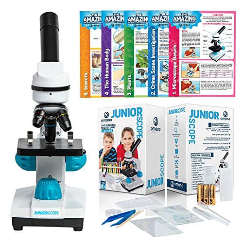 Omano Juniorscope Microscope for Kids – Microscope Kit for Kids 8+ for Science Microscope Experiments – Kids Microscope Kit That Encourage STEM Exploration – Beginner Microscope for Kids 8 and Up. - Image 1