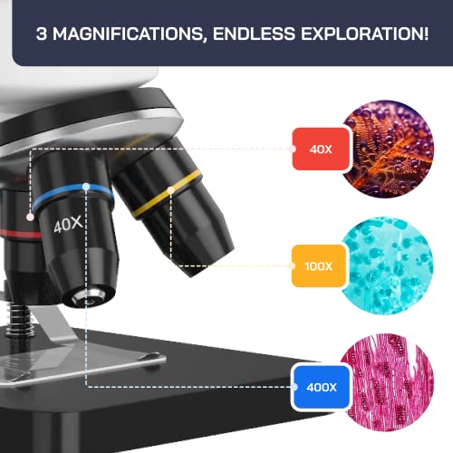 Omano Juniorscope Microscope for Kids – Microscope Kit for Kids 8+ for Science Microscope Experiments – Kids Microscope Kit That Encourage STEM Exploration – Beginner Microscope for Kids 8 and Up. - Image 4