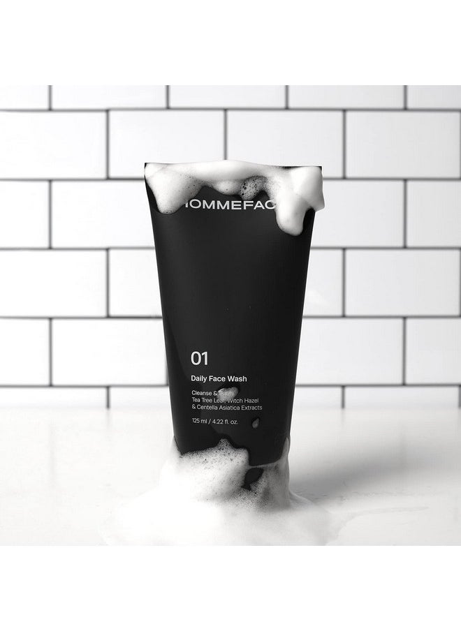 HOMMEFACE HommeFace Daily Face Wash for Men, 4.22 Fl. Oz. Gentle Facial Cleanser for Deep Cleansing & Purifying with Collagen, Witch Hazel & Cica Extracts, Vegan  - Image 2