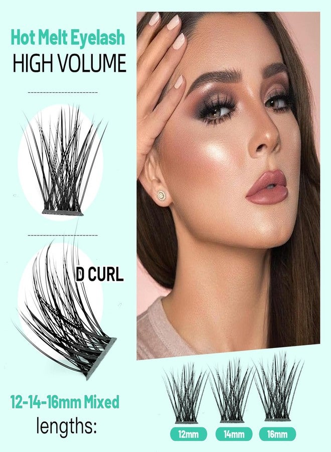 Bodermincer Eyelashes Clusters 10-12-14mm Mixed/12-14-16mm Mixed/14-16-18mm Mixed/16-18-20mm Mixed Nature D Curl False Lashes Cluster Eyelashes (14-16-18mm Mixed) - Image 5