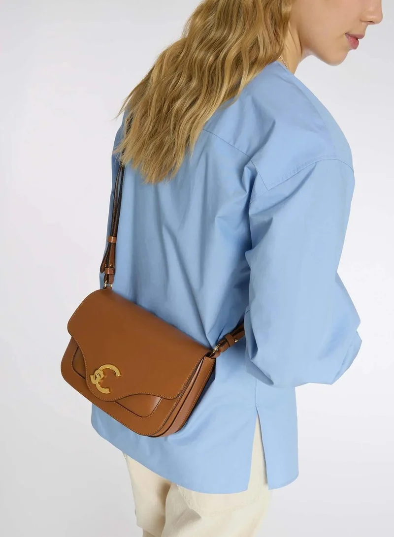Coccinelle Red C-Me Leather Shoulder Bag for Women | Best Price UAE