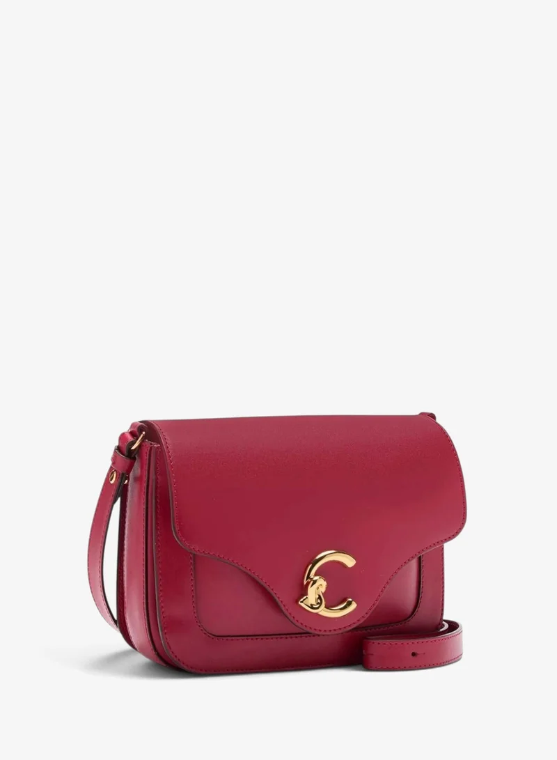 Coccinelle Red C-Me Leather Shoulder Bag for Women | Best Price UAE