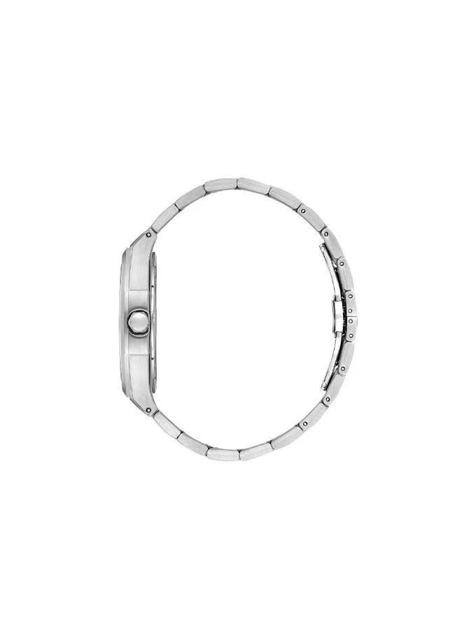 DANIEL KLEIN Men's Stainless Steel Silver Alloy Case Analog Silver Round Emboss Dial Japanese Quartz Premium 50 Meters Water Resistant