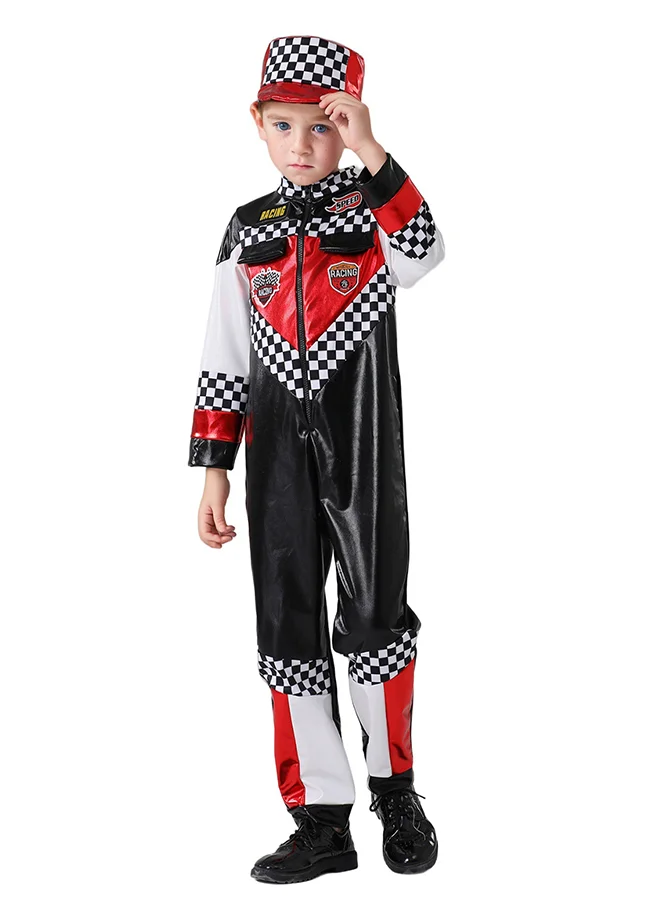 Little Surprise Box,Speed Racing Car Rider costume,Kids Halloween Costume Fancy Dress Up-4-6Y