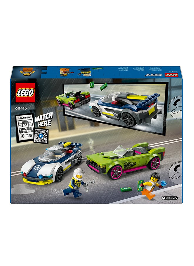 LEGO - City Police Car and Muscle Car Chase, Racing Vehicle Toys for 6 Plus Year Old Boys & Girls, Fun Gift for Kids Who Love Pretend Play, Includes Officer and Crook Minifigures 60415 (213 pieces) - Image 1