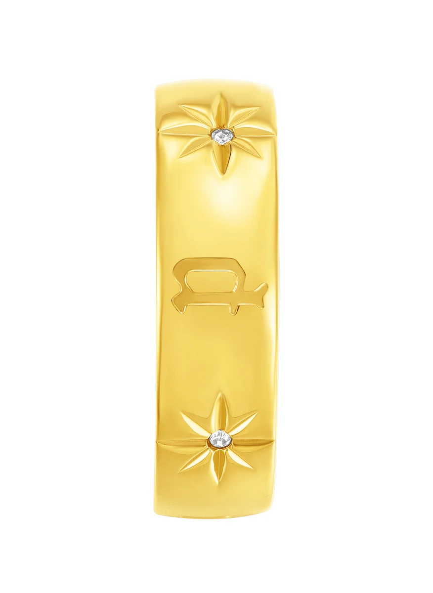 POLICE Galaxy Gold Plated Ladies Finger Ring With Crystals 54 mm