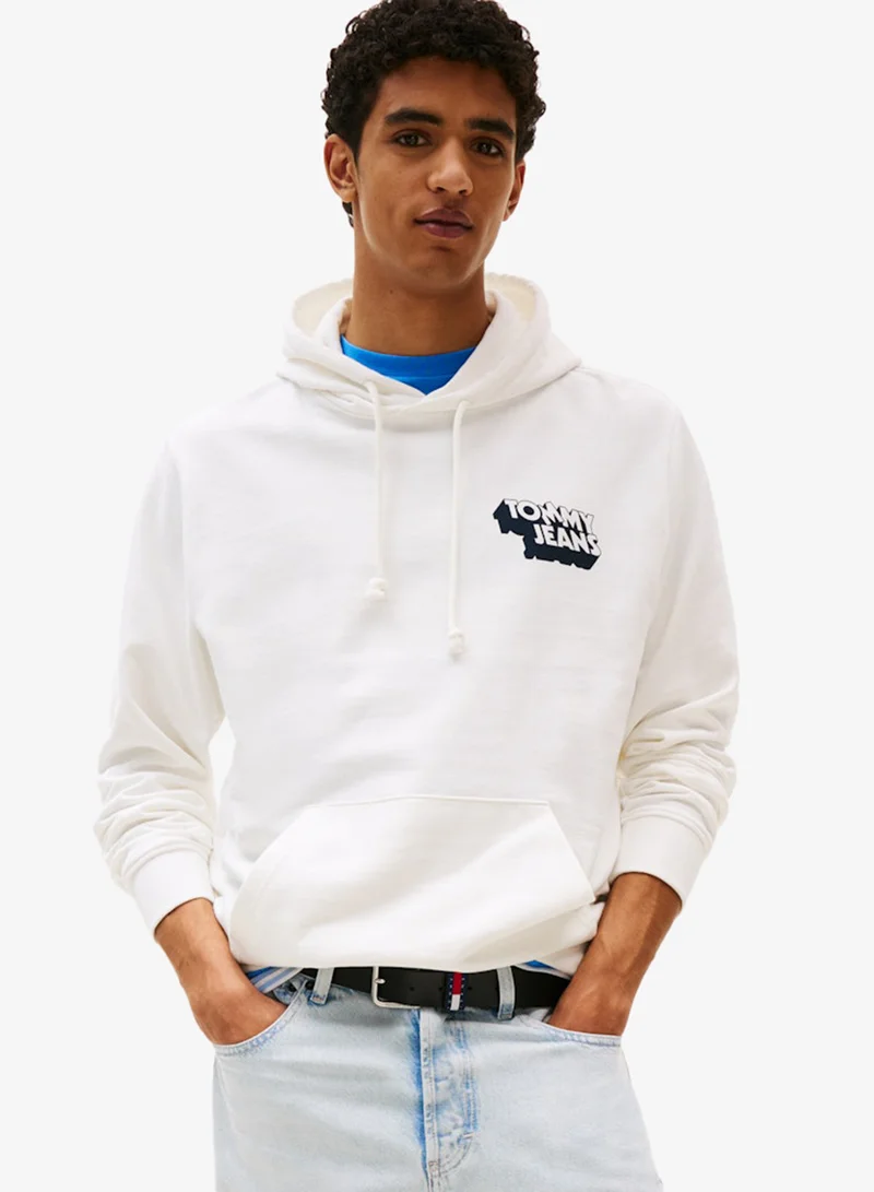 TOMMY JEANS Logo Regular Pullover Hoodie