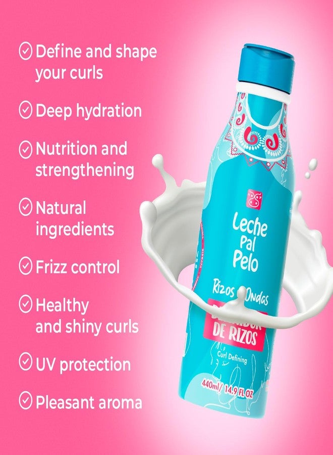 Leche Pal Pelo Curl Defining Definidor de rizos, Jojoba Oil & Aloe Vera, Healthy & Shiny Curls, Reduce Frizz & Flyaways, 14.9 oz. - Image 3