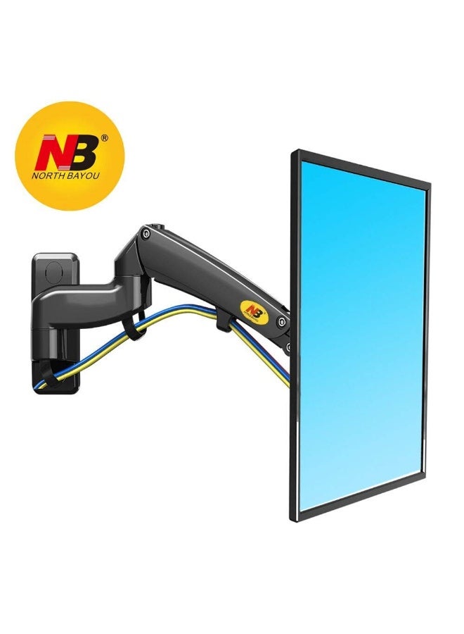 NB NORTH BAYOU Monitor Arm TV Wall Mount Bracket for 17-35" Monitors Up to 12KG (Load Capacity from 4.4 to 26lbs) Double Extension - Image 1