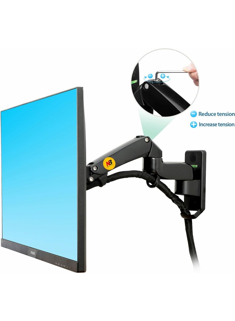 NB NORTH BAYOU Monitor Arm TV Wall Mount Bracket for 17-35" Monitors Up to 12KG (Load Capacity from 4.4 to 26lbs) Double Extension - Image 5