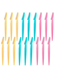 Oasisgalore 18Pcs Eyebrow Razors, Dermaplaning & Grooming Tools, Trimming & Shaving for Women, 3 Colors.  - Image 1