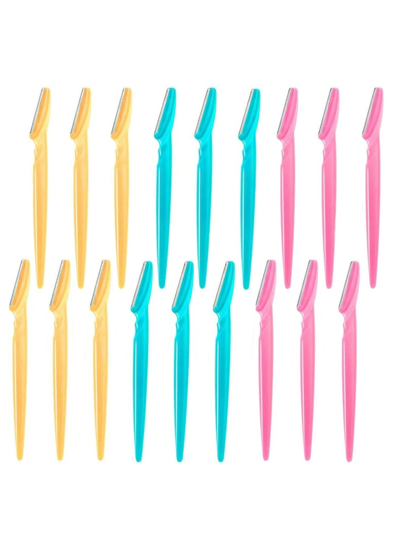 Oasisgalore 18Pcs Eyebrow Razors, Dermaplaning & Grooming Tools, Trimming & Shaving for Women, 3 Colors.  - Image 1
