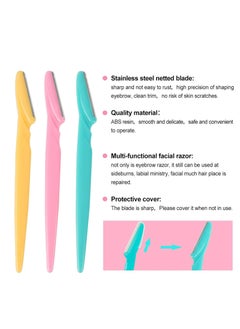 Oasisgalore 18Pcs Eyebrow Razors, Dermaplaning & Grooming Tools, Trimming & Shaving for Women, 3 Colors.  - Image 4