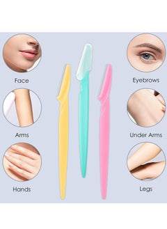Oasisgalore 18Pcs Eyebrow Razors, Dermaplaning & Grooming Tools, Trimming & Shaving for Women, 3 Colors.  - Image 5
