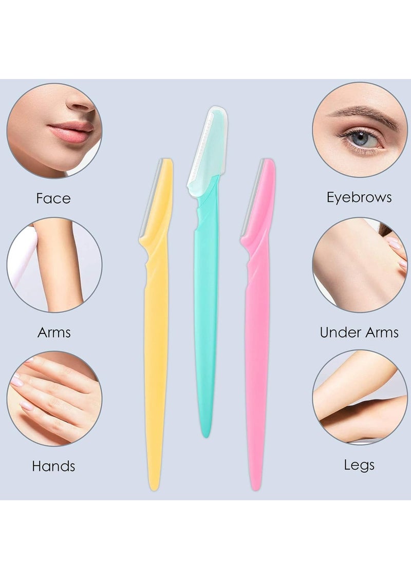 Oasisgalore 18Pcs Eyebrow Razors, Dermaplaning & Grooming Tools, Trimming & Shaving for Women, 3 Colors.  - Image 5