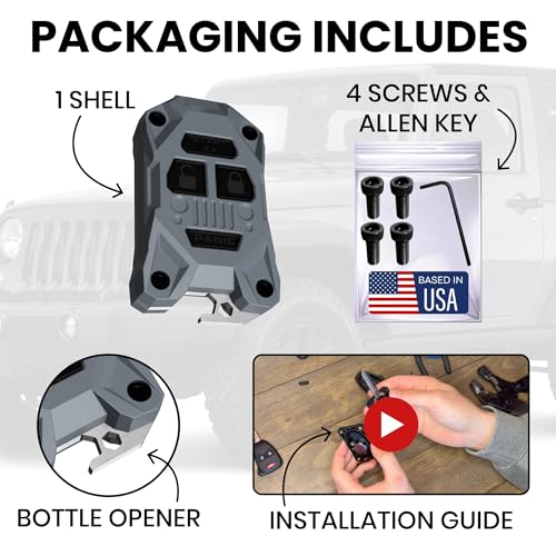 Dubbs Hardware Rugged Replacement Key Fob Shell for Jeep - Built-in Bottle Opener - High-Impact PC+ABS Housing - Made in USA - Also Fits Chrysler and Dodge Models 2005–2018 - Image 4