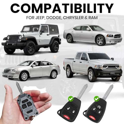 Dubbs Hardware Rugged Replacement Key Fob Shell for Jeep - Built-in Bottle Opener - High-Impact PC+ABS Housing - Made in USA - Also Fits Chrysler and Dodge Models 2005–2018 - Image 2