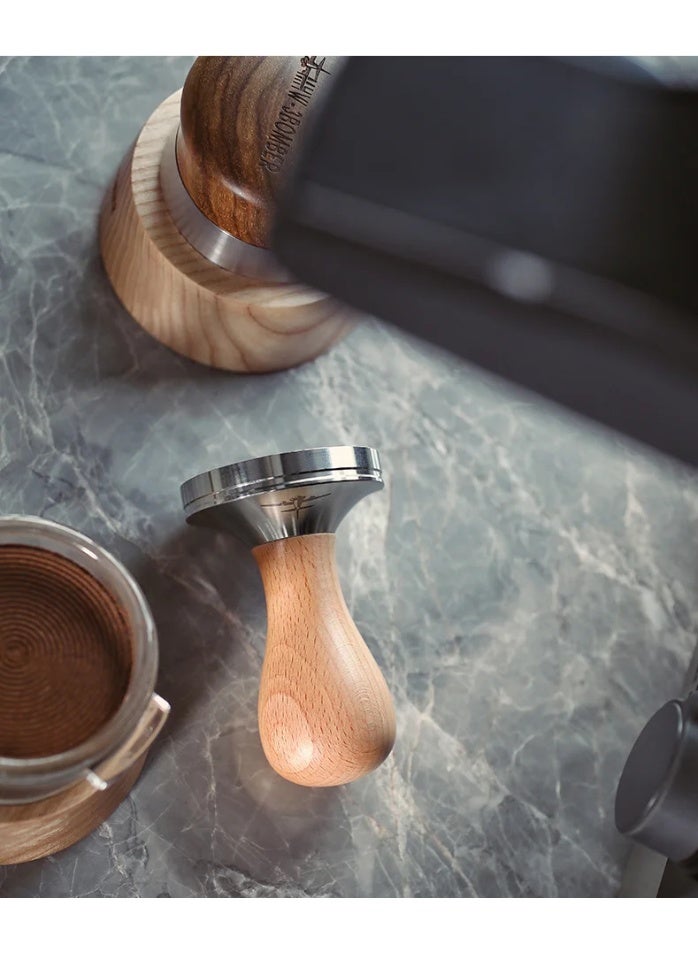 ام اتش دابيلو - ثري بومبار مكبس قهوة إسبريسو من سلسلة - قاعدة من الفولاذ المقاوم للصدأ بمقبض مريح مستوحى من المزهرية - مكبس قهوة احترافي لآلات الإسبريسو ومرشحات القهوة - Image 4